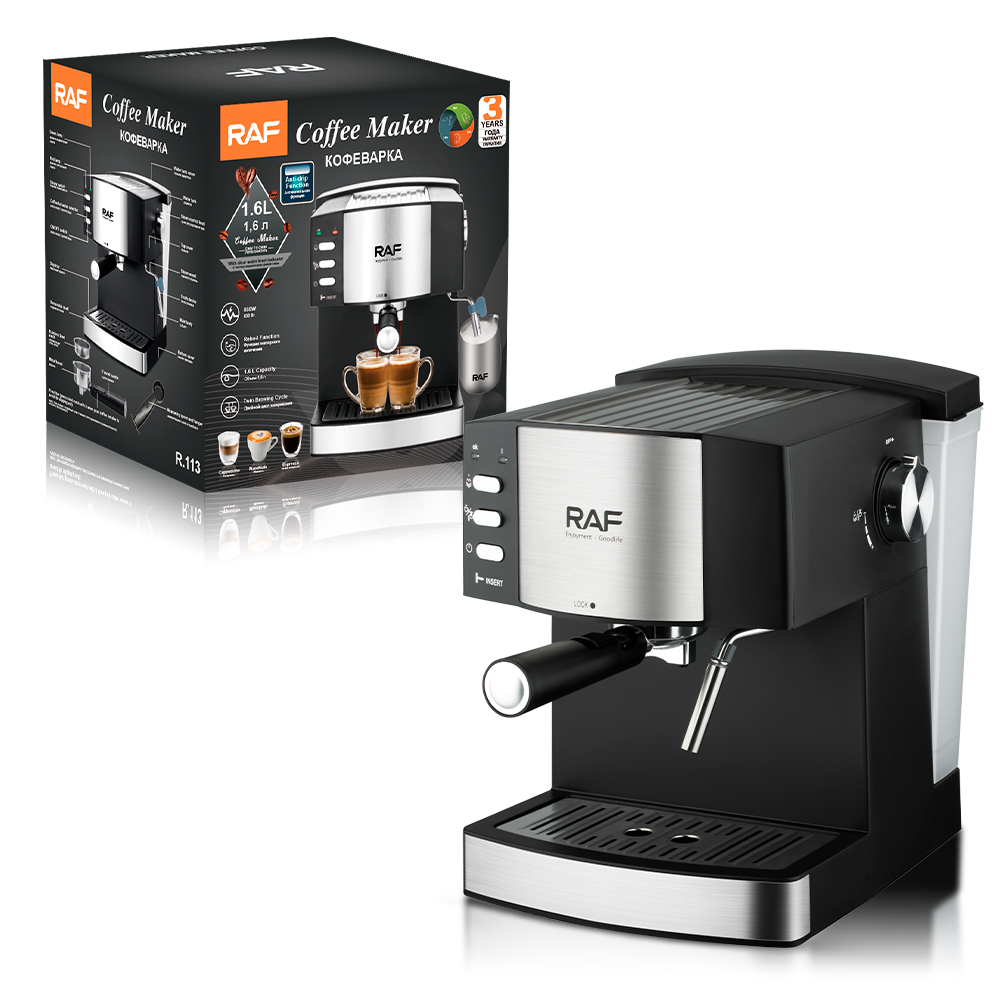 RAF Professional 1.5L Espresso Maşını, Paslanmayan Polad, Elektrikli, R.113